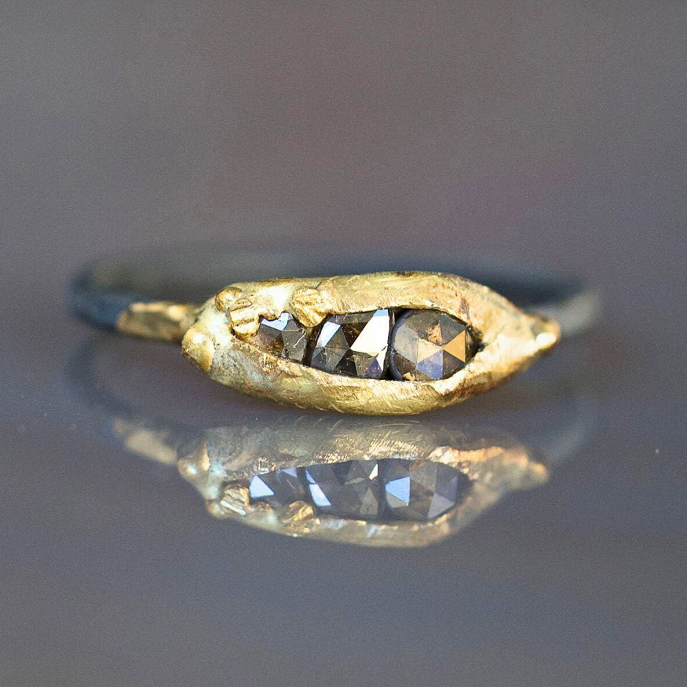 Cognac Rose Cut Diamond Band Mini