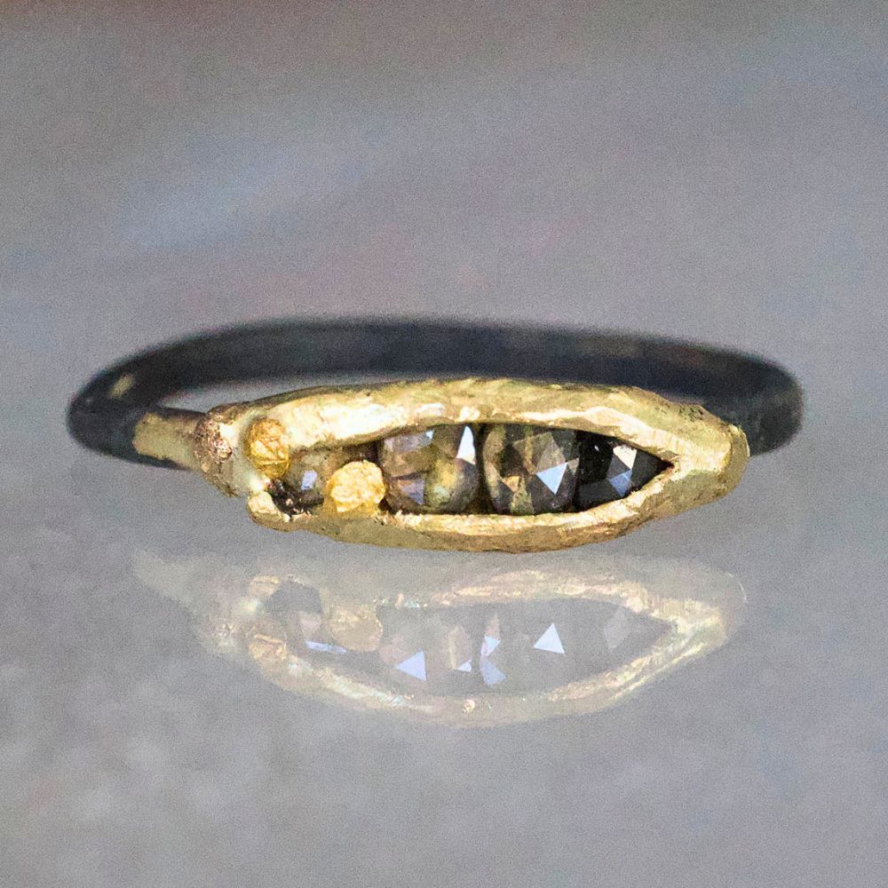 Cognac Rose Cut Diamond Band Mini