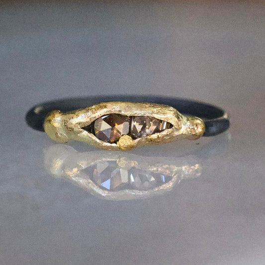 Cognac Rose Cut Diamond Band Mini