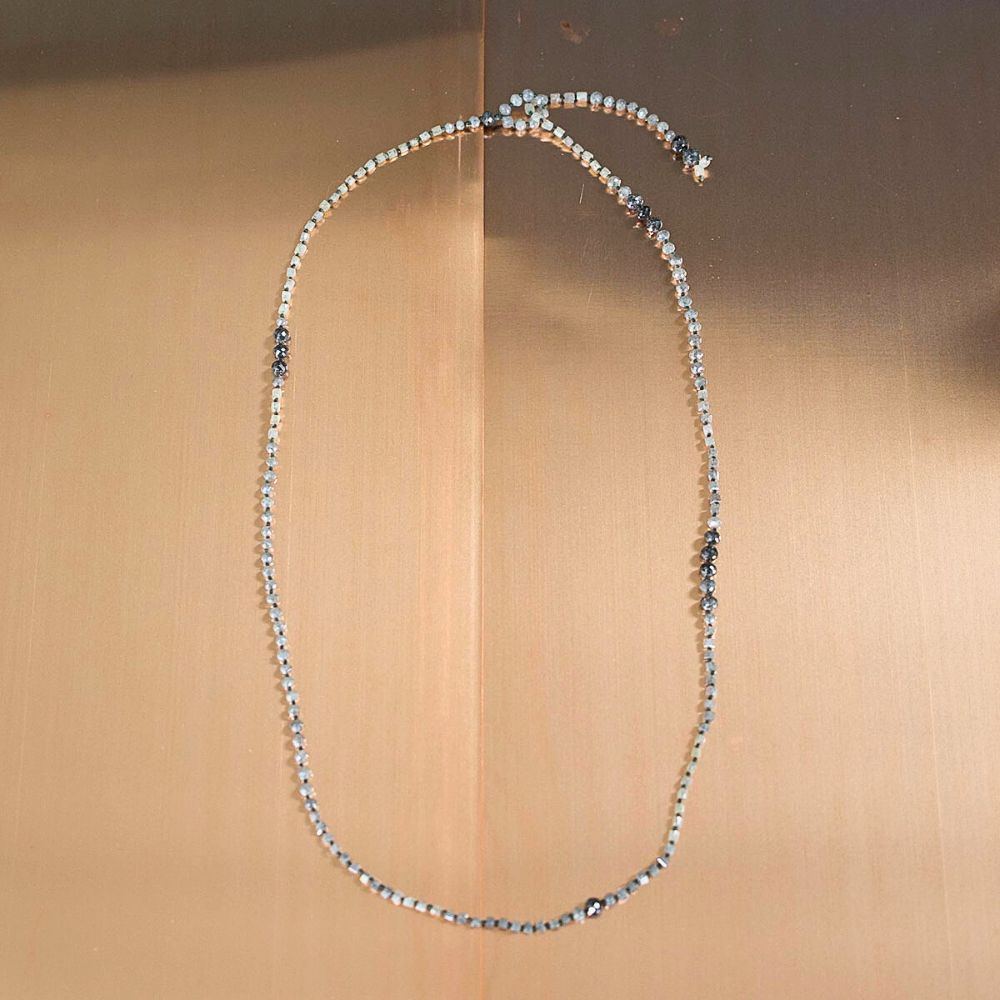 Natural Grey Diamond Lariat