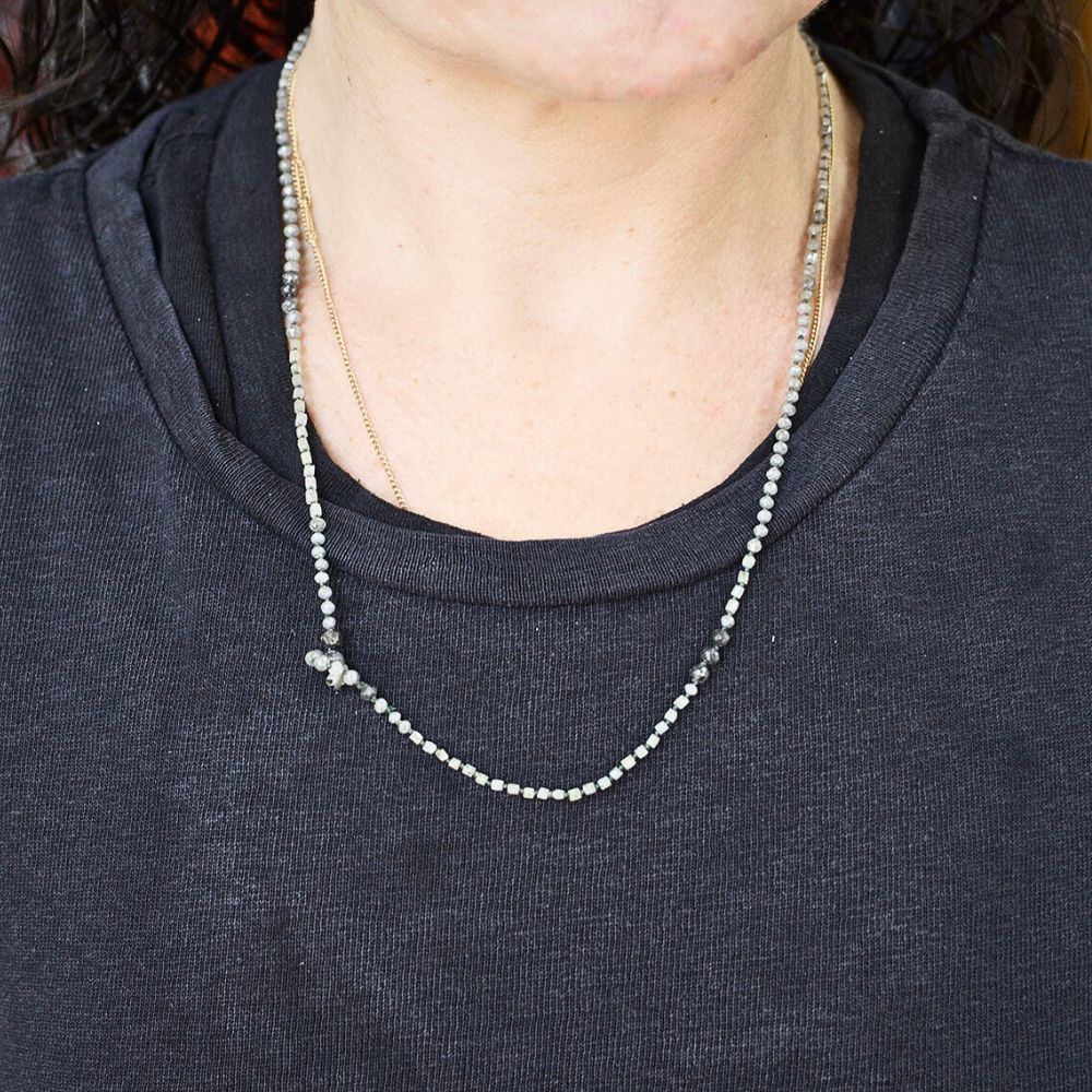 Natural Grey Diamond Lariat