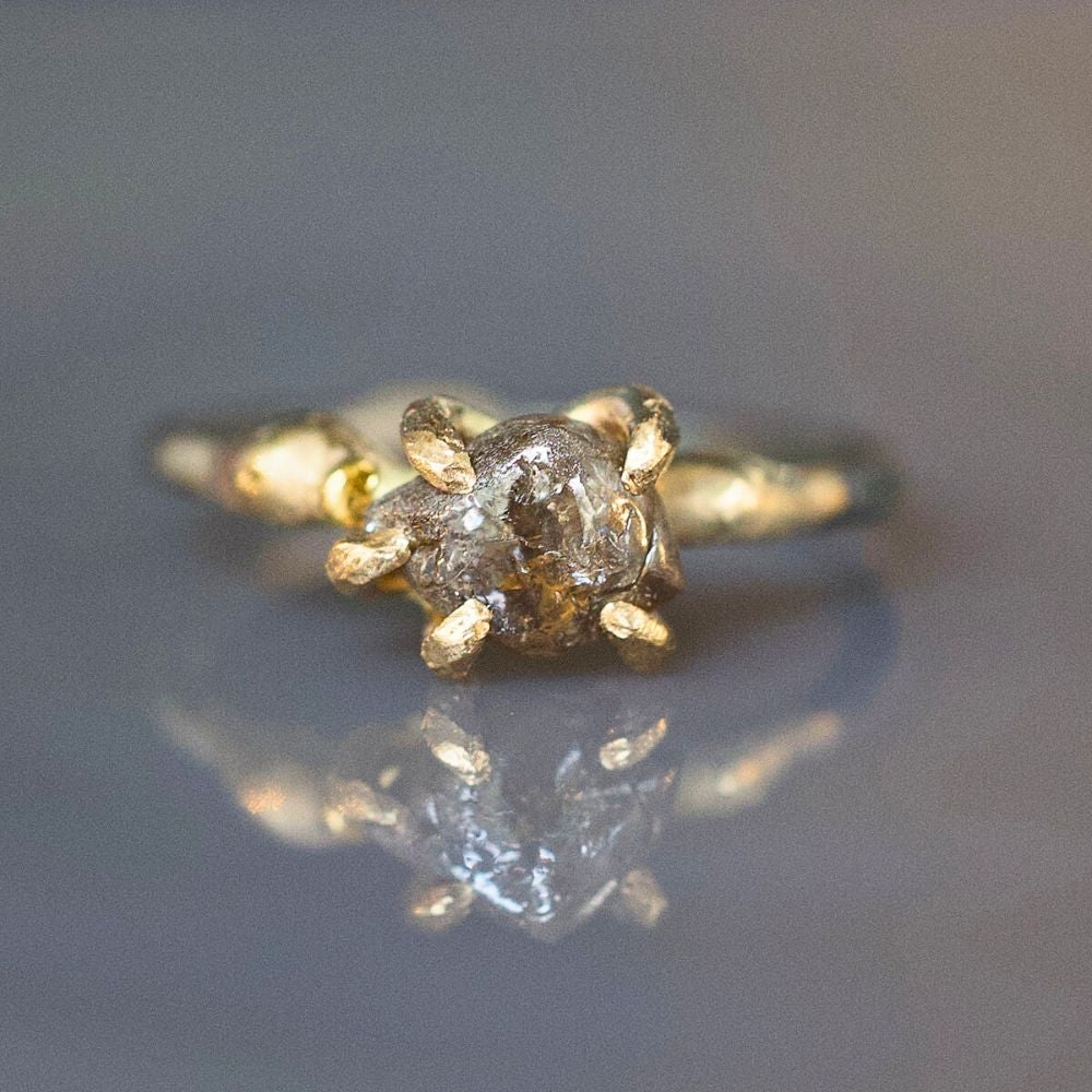 Rough 1 CT Diamond Ring
