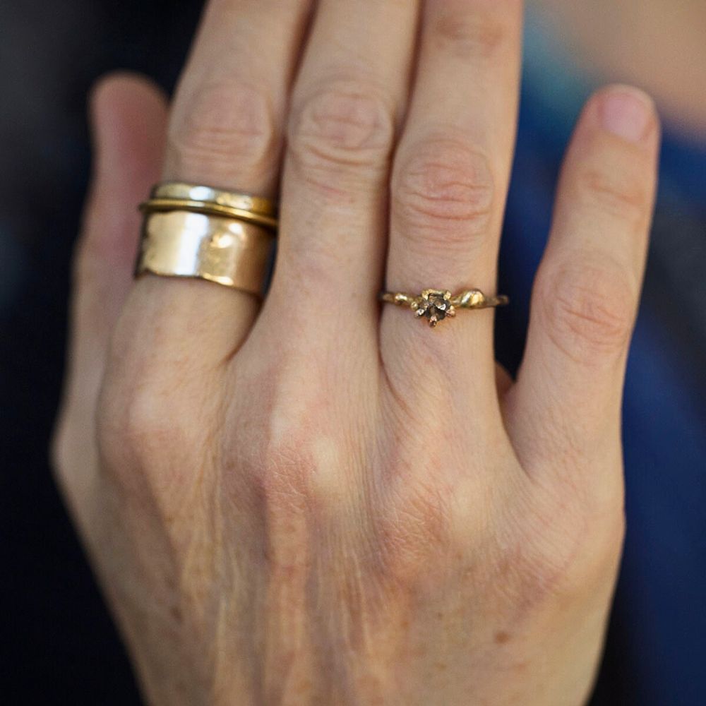 Cognac Rough Diamond Ring
