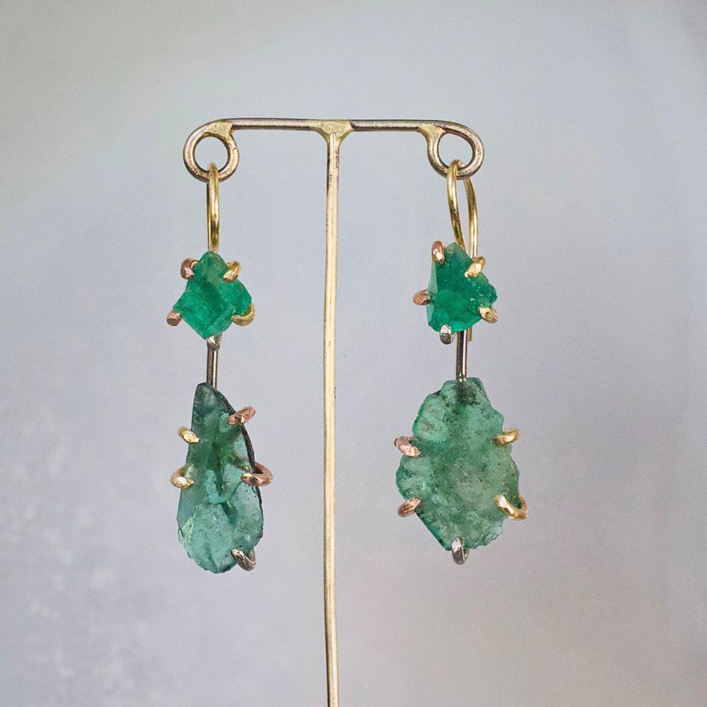 Zambian Emerald Day to Night Earrings