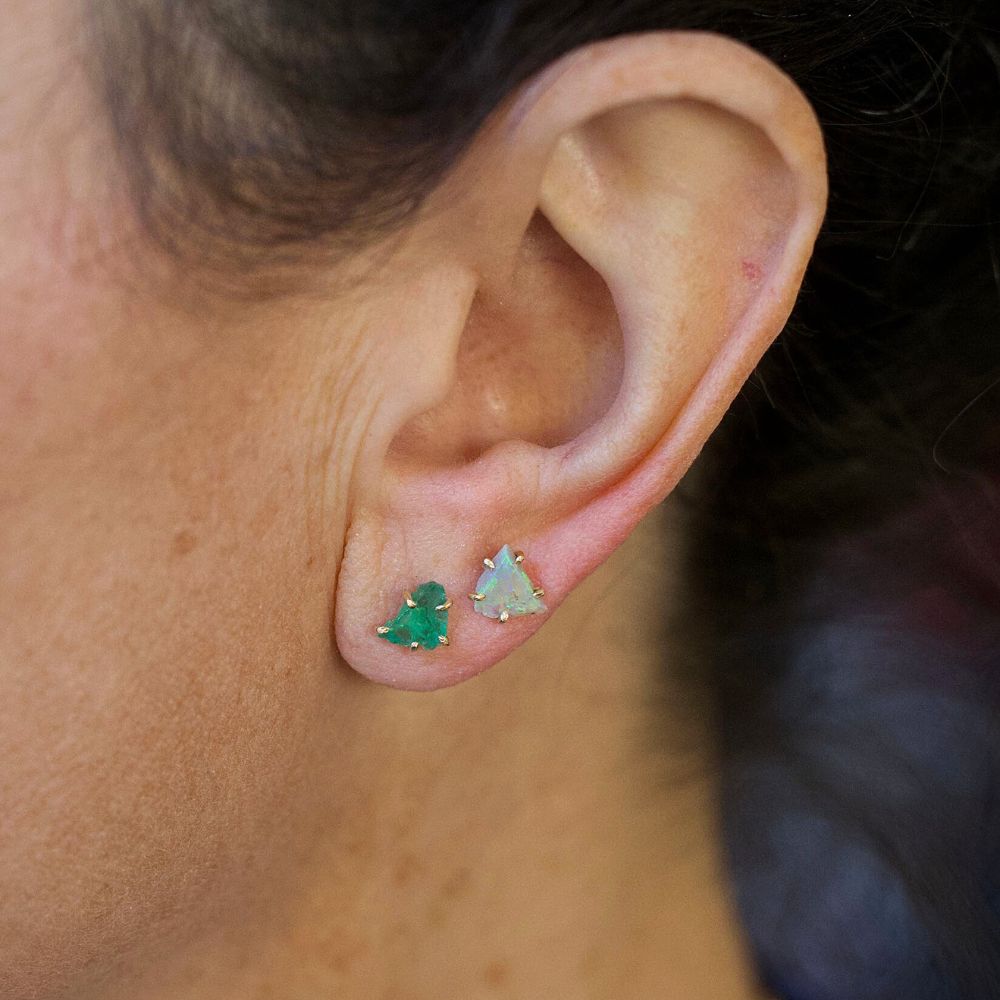 Zambian Emerald Small Stone Studs