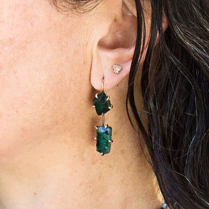 Emerald Day to Night Earrings