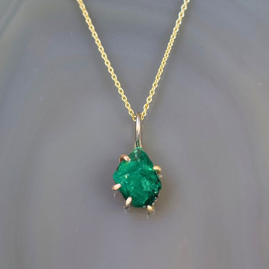Zambian Emerald Small  Stone Pendant