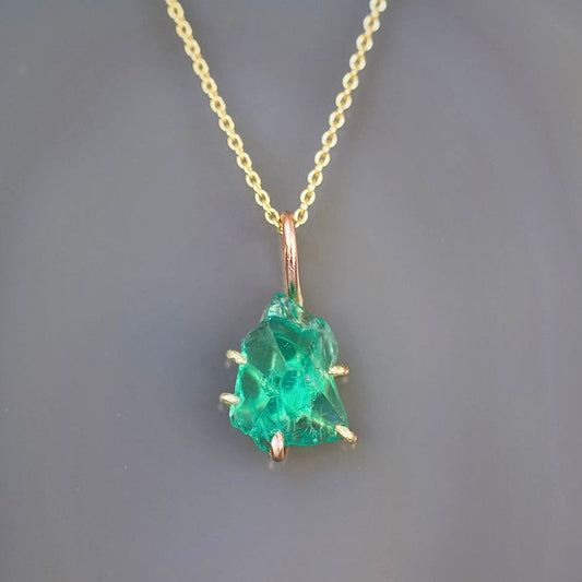 Zambian Emerald Small  Stone Pendant
