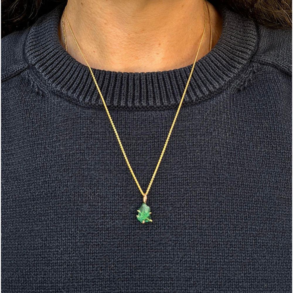 Zambian Emerald Small  Stone Pendant
