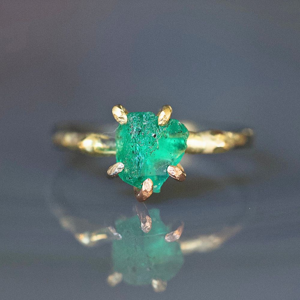 Zambian Emerald Small Stone Ring