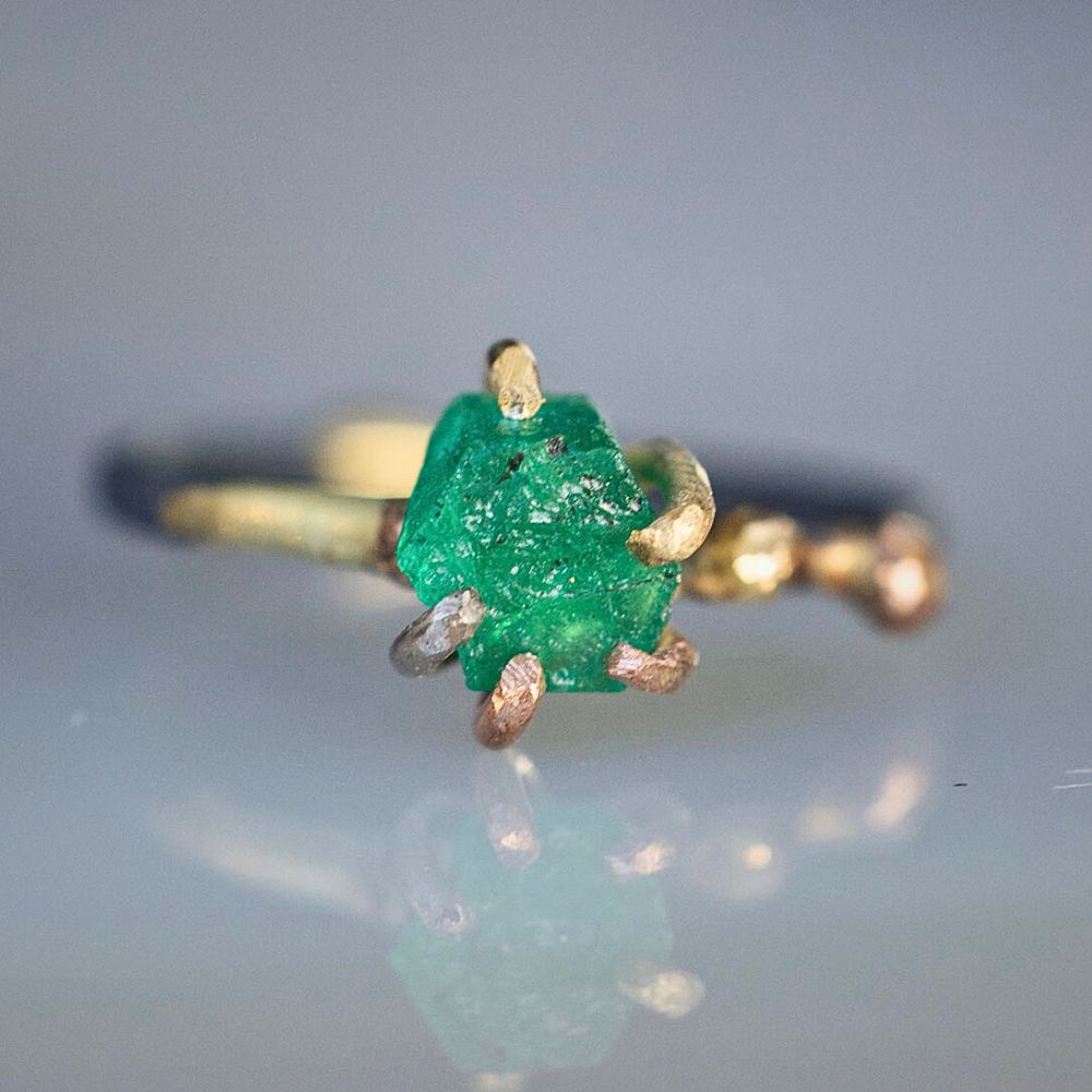Zambian Emerald Small Stone Ring