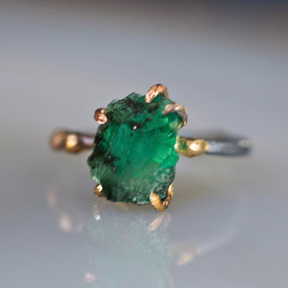 Zambian Emerald Medium Stone Ring