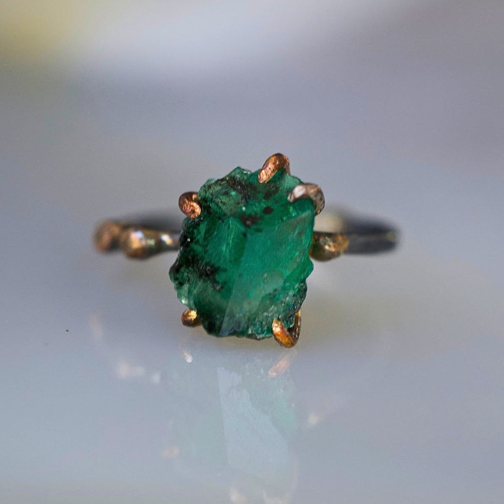 Zambian Emerald Medium Stone Ring