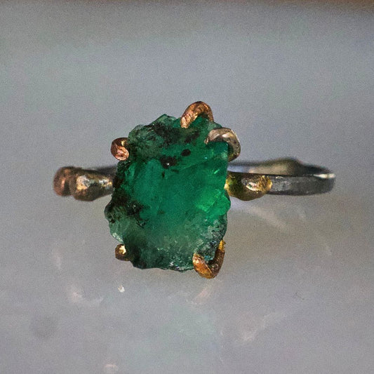 Zambian Emerald Medium Stone Ring