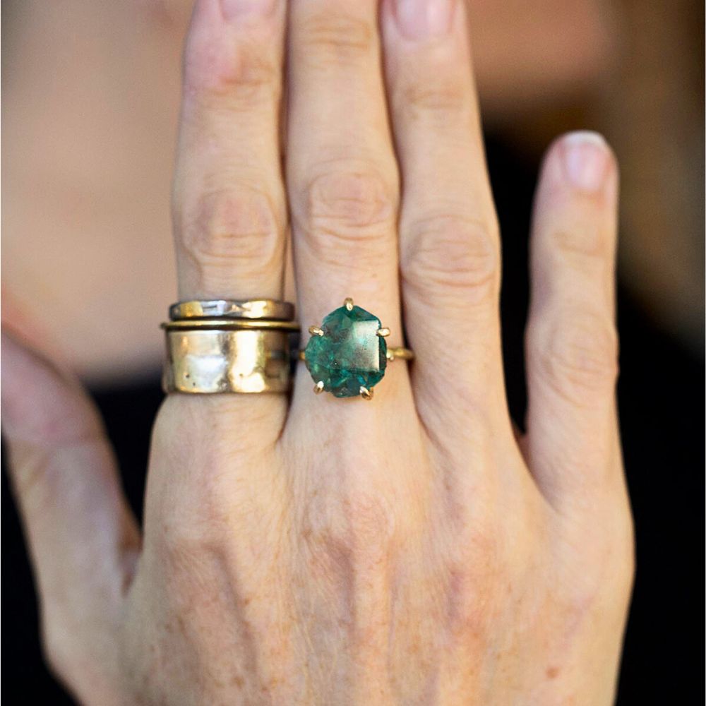 Zambian Emerald Large Stone Ring