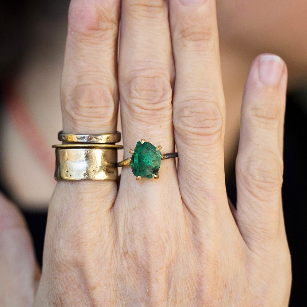 Zambian Emerald Medium Stone Ring
