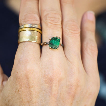 Zambian Emerald Medium Stone Ring