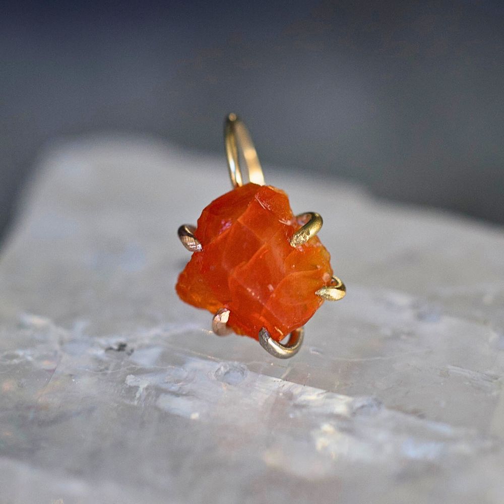 Mexican Fire Opal Single Hook Earring
