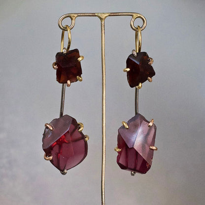 Garnet Day to Night Earrings