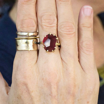 Garnet Medium Stone Ring