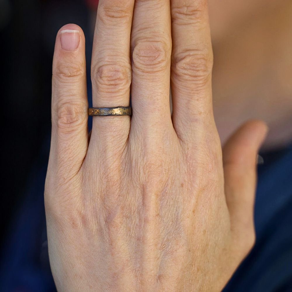 Gold and Silver Skinny Seamed Band