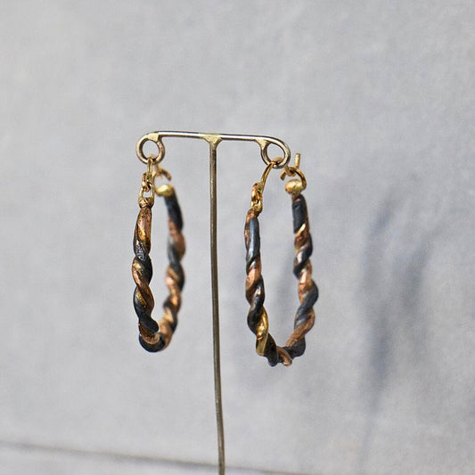 Maya Large Gold and Silver Hoops