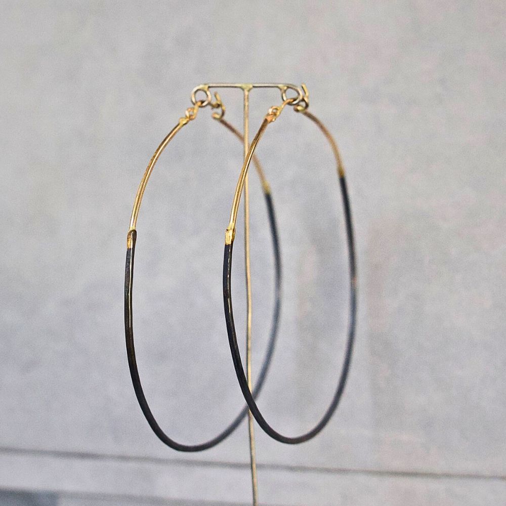 Madonna Extra Large Gold and Silver Hoops
