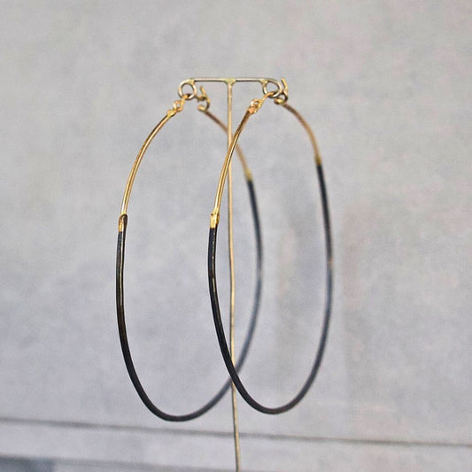 Madonna Extra Large Gold and Silver Hoops