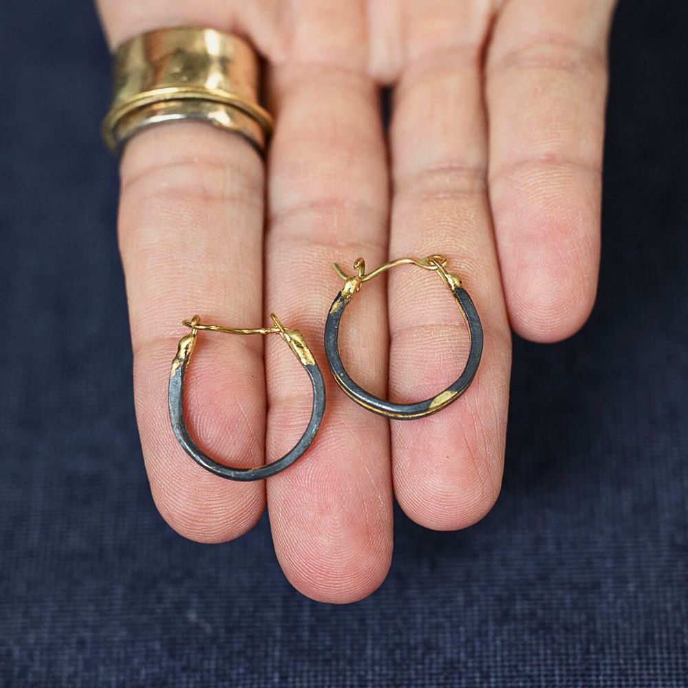 Cleopatra Large Gold and Silver Hoops