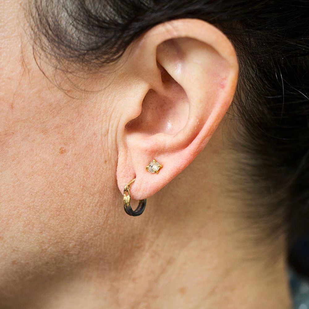 Cleopatra Small Gold and Silver Hoops