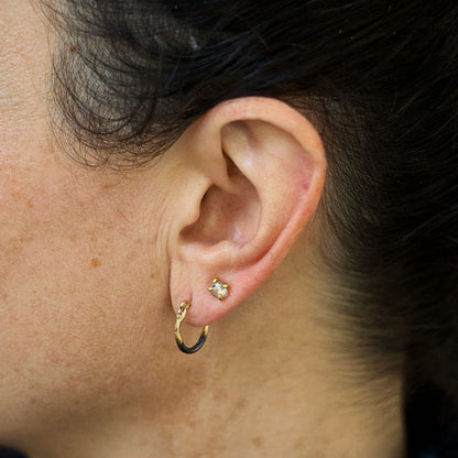 Madonna Small Gold and Silver Hoops