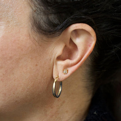 Cleopatra Large Gold and Silver Hoops