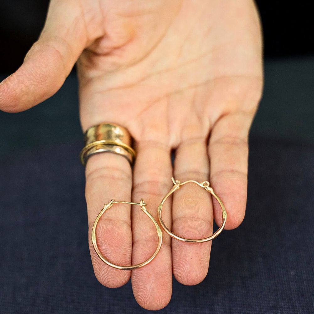 Madonna Medium Gold Hoops