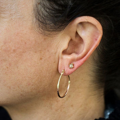 Madonna Medium Gold Hoops