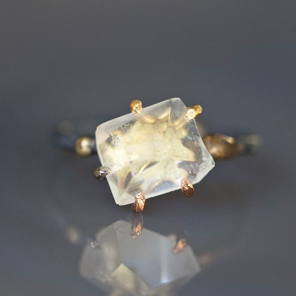 Goshenite Small Stone Ring