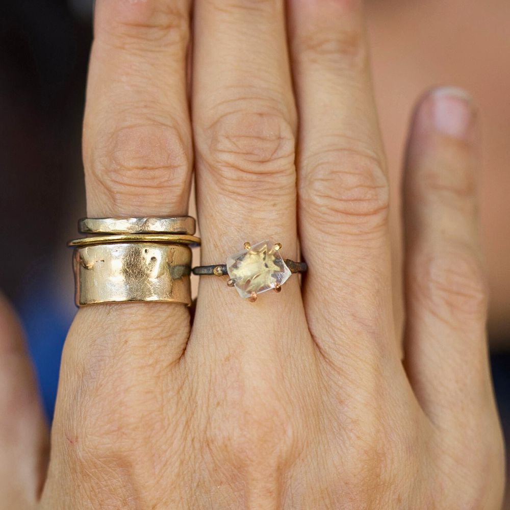 Goshenite Small Stone Ring