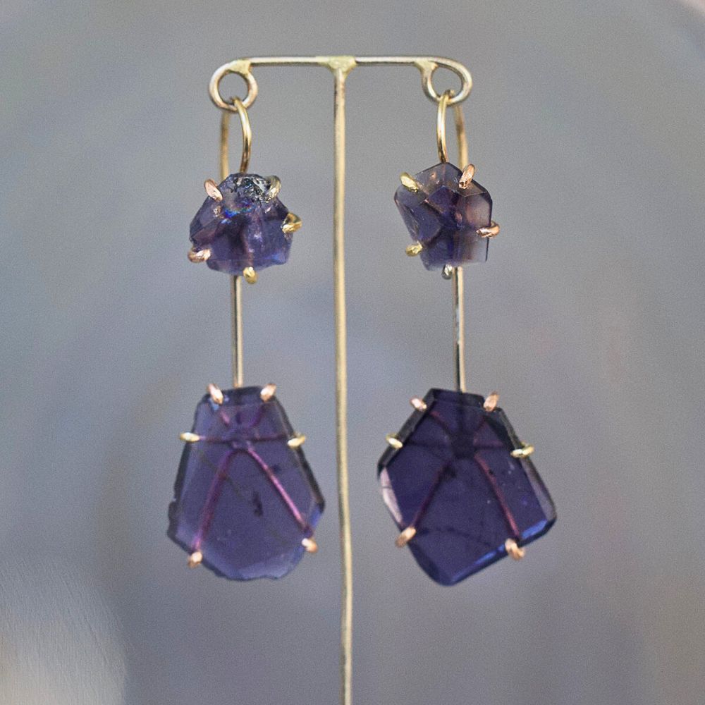 Iolite Day to Night Earring Set