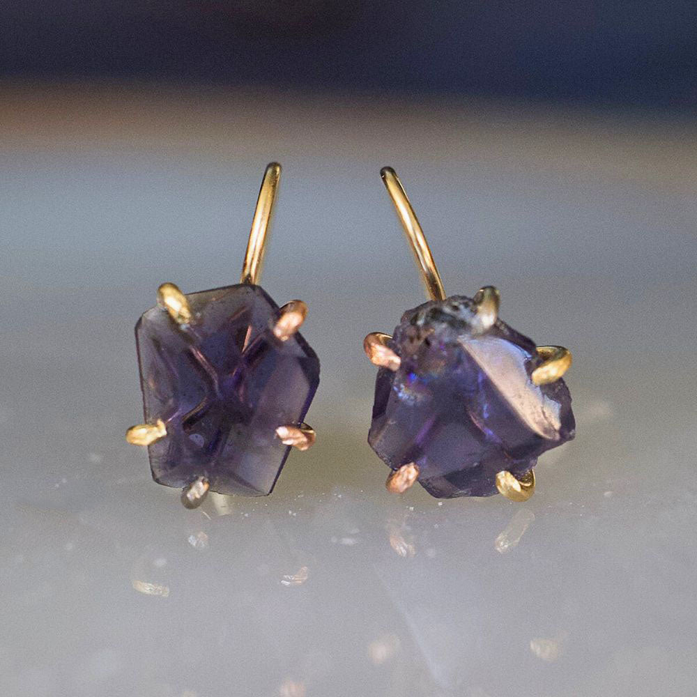 Iolite Hook Earrings