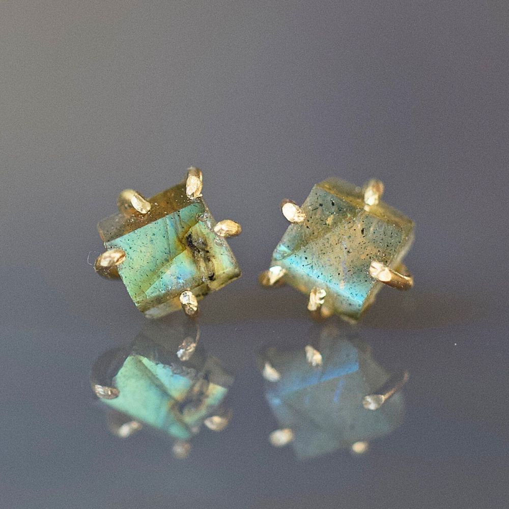 Labradorite Small Stone Studs