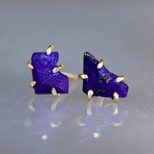 Lapis Small Stone Studs