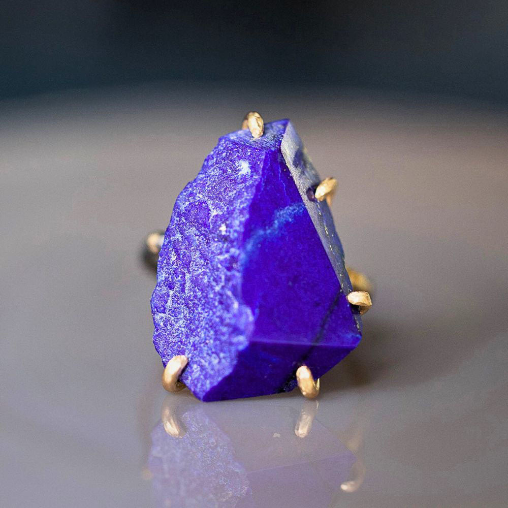 Lapis Large Stone Ring