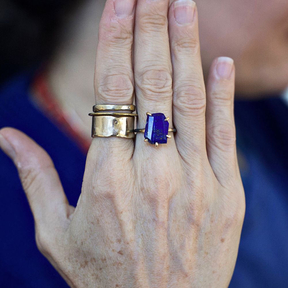 Lapis Medium Stone Ring