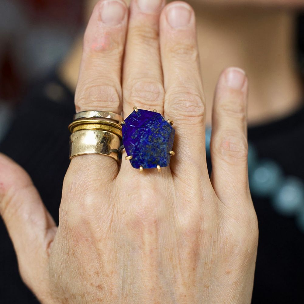Lapis Extra Large  Stone Ring