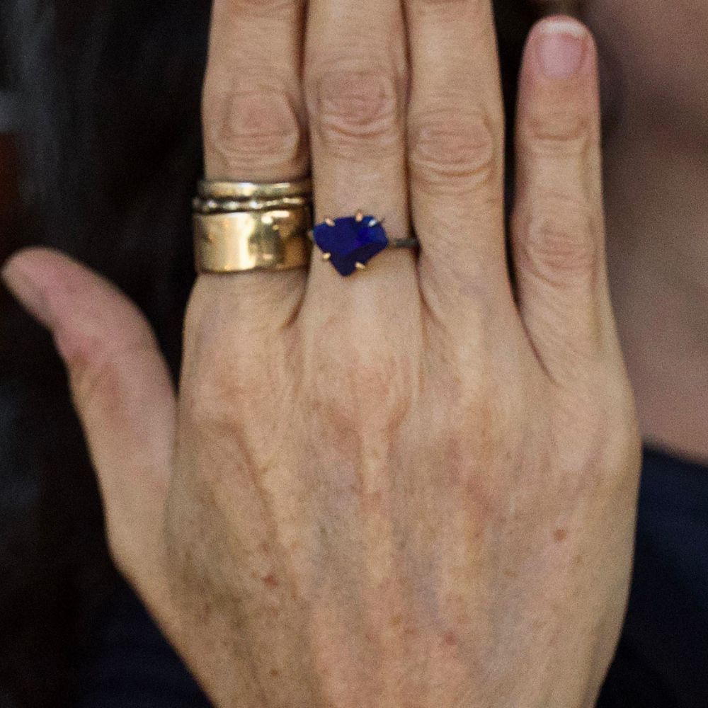 Lapis Medium Stone Ring