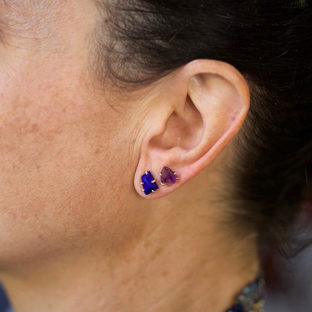 Lapis Medium Stone Studs