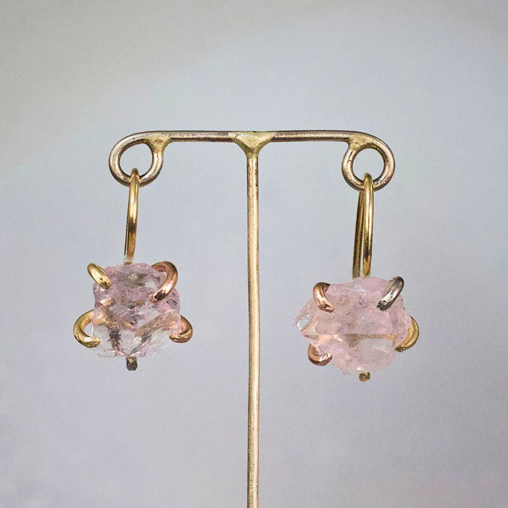 Morganite Hook Earrings