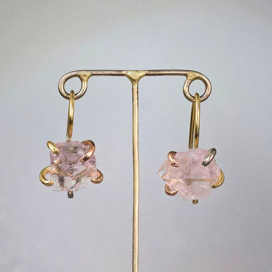 Morganite Hook Earrings