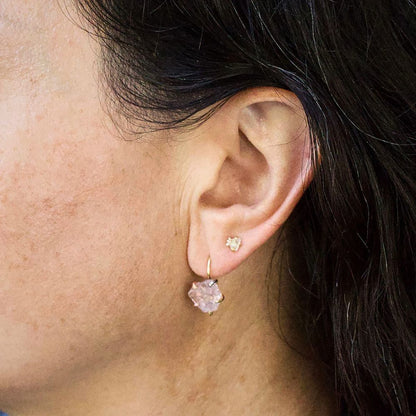 Morganite Hook Earrings