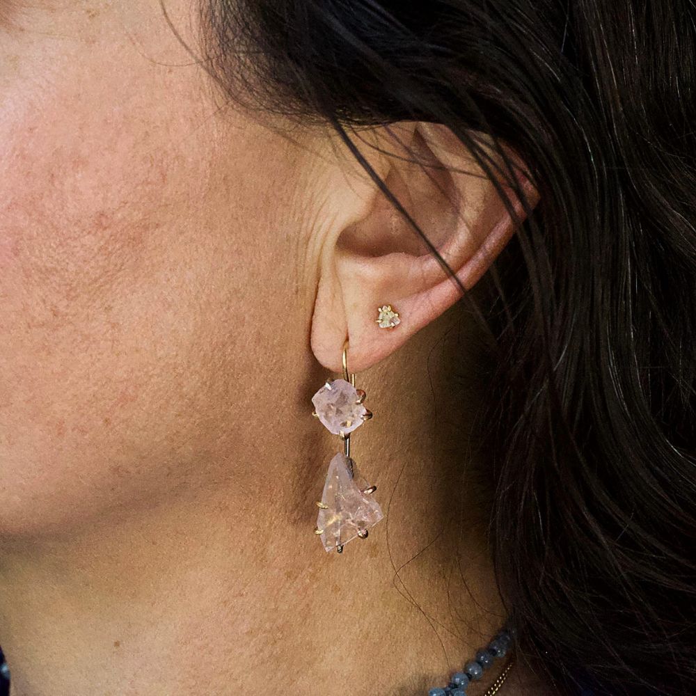 Morganite Day to Night Earrings