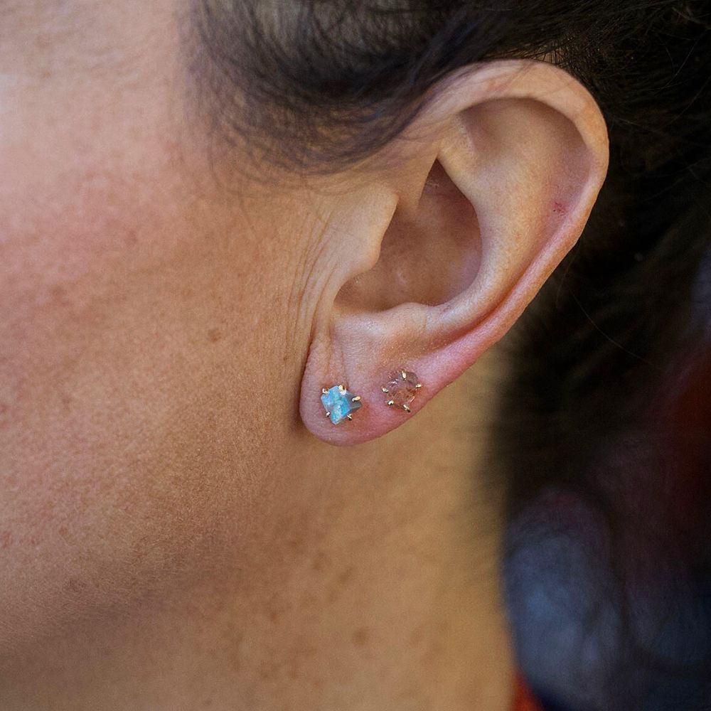 Australian Opal Single Small Stone Stud